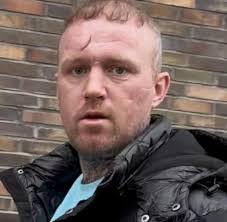 This is Marcus Carpenter and when he was stopped at the scene of a car  crash, he refused to be breathalysed and hit a female police officer in the  face. Full story: