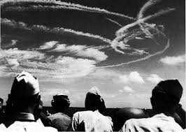 Image result for contrails b-17