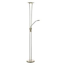 This decorative lamp features a classic gray finish with a matching gray drum shade for a modern update to any space. Lucus Led Dual Floor Lamp Ant Brass Floor Lamps Fishpools