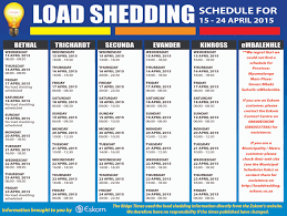 This means that load shedding starts with the group/s that is/are earmarked on the schedule. Load Shedding Schedules For Govan Mbeki Municipality Are Scarce Ridge Times