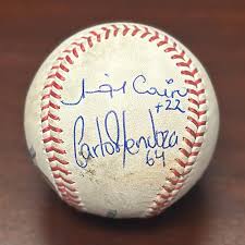 Fernando Arreaza Ortega on X: "Tremendamente valiosa esta pelota firmada  por Carlos Mendoza y Miguel Cairo." / X