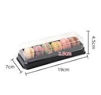 6 Compartments Macaron Blister Tray Disposable Clear PET ...