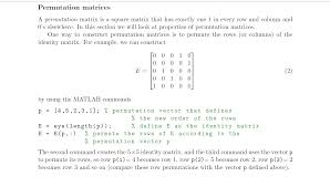 This method takes a list as an input and returns an object list of tuples that contain all permutations in a list form. The Little Book Of Permutation Matrices Mathematics Guptasweet Books