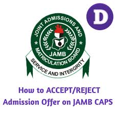 This is a new inventive by the joint admission and matriculation board, jamb to regulate admission, and make it easier for jambites to choose, either when the portal load on your pc, log in with your registered email and password. Jamb Caps 2020 2021 How To Accept Or Reject Admission Offer