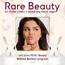 Stop using makeup brands that still test on animals. Selena Gomez Launches Cruelty Free Beauty Brand Peta