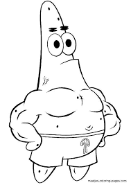 Printable spongebob squarepants patrick angry coloring page. Online Coloring Pages Coloring Page Muscular Patrick Spongebob Coloring Pages For Kids