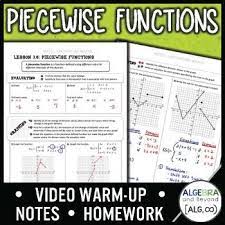 In This Lesson Students Cover The Following Topics Evaluating Piecewise Functions Graph Piecewise Functions Write Piec Math Words Lesson Absolute Value
