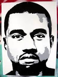Kanye West Stencil Canvas Pop Art Portraits Painting Art Projects Rapper Art