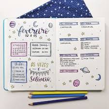 Dia De Postar Como Ficou Meu Bullet Journal Essa Semana 1 Usei So Caneta Preta E Lapis De Cor Pra Colorir 2 Escolhi Esse Tema Planetas Meu Bujo Em 2018