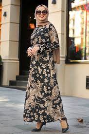 Shop our best selection of floral area rugs to reflect your style and inspire your home. Women S Floral Pattern Black Modest Dress Mohajaba Com