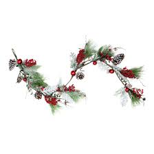 Maybe you would like to learn more about one of these? Northlight 68 Bellsberries And Pine Cones Frosted And Flocked Decorative Christmas Garland Unlit Wayfair