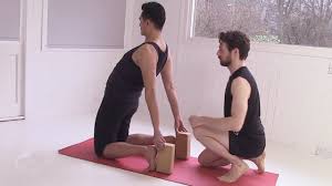 To ensure engagement in the legs, a yoga block can be placed between the thighs on the thinnest side. Camel Pose Tutorial Yoga Class By Andrew Mcgonigle