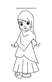 Ayah bunda, kegiatan mewarnai gambar bersama anak merupakan aktifitas yang menyenangkan, ya. Mewarnai Gambar Kartun Anak Muslimah 79 Alqur Anmulia
