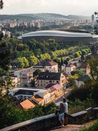 Atmosferă superbă pe cluj arena! Cluj Napoca Romania Late Summer Sunset Europe