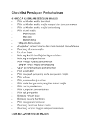 Jika anda inginkan maklumat penuh.impianpengantin.com visi majlis perkahwinan impian 3 lakaran majlis perkahwinan impian 4 aturcara majlis pernikahan 18 feb. Checklist Persiapan Perkahwinan