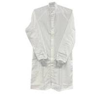 Washable Cleanroom ESD Frocks: Zipper Front, Knit Cuffs, XS-5XL, FI-CFRZC