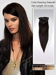 14 Inch Natural Straight Hair Extensions 95g Ussna14 Straight Hair Extensions Natural Straight Hair Black Hair Extensions
