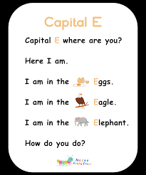 Ilustração sobre a letra com efeito do incêndio. Letter E Uppercase Lowercase Alphabet Stories Reading Comprehension Worksheet