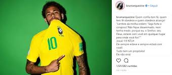 Foi esta a justificação que tamara gorro deu para tatuar o nome de ezequiel garay na coxa direita. Bruna Marquezine Posta Oracao Para Encorajar Neymar Na Estreia Da Copa Do Mundo Da Russia Wscom