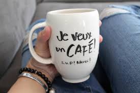 Tasse Je Veux Un Cafe Par Cindy Labrecque Design Mugs Cafe Aroma