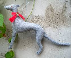 Felt Greyhound Or Galgo Miniature Made To Order Choose Colors Greyhound Felt Miniatures