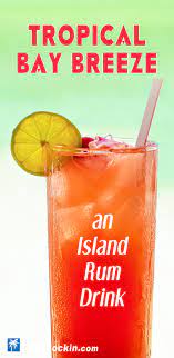 Tropical Bay Breeze Rum Cocktail Coconut Rum Drinks Rum Drinks Recipes Bay Breeze Cocktail