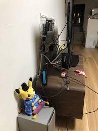 テレビ裏のコンセント 小さなリビングダイニング 家 web内覧会