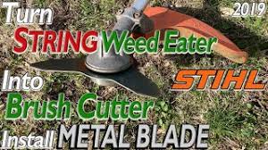 Maybe you would like to learn more about one of these? Turn String Weed Eater Into Brush Cutter How To Install Metal Cutting Blade Stihl Weed Wacker 2020 Youtube