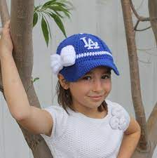 Los Angeles Dodgers Girl Hat Dodger Hats La Dodgers Hat Crochet Hats