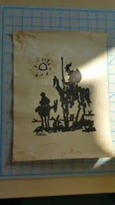 Pablo picasso don quixote and sancho panza (m. Vintage Pablo Picasso Don Quixote Sancho Panza De Mancha Ink Lithograph Print Ebay