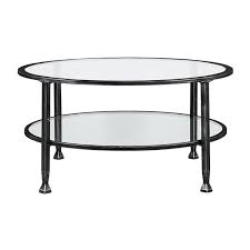 Black round glass coffee table, mid century small coffee table with storage, modern wood coffee tables for living room lobby home office lounge, 36x 36x 20. Boston Loft Furnishings Lea 36 In X 36 In X 18 In Clear Glass Round Coffee Table Atg0478 Rona