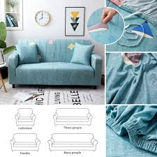 Great bay home form fit, slip resistant strapless fabric slipcovers for sofas 1 2 3 4 Seater Stretch Sofa Cover Couch Slipcovers Wrap Thin Elastic Cover Ebay