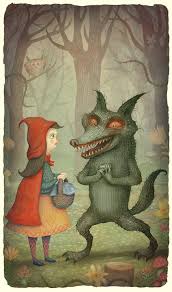 Little Red Cap And The Wolf Red Riding Hood Art Fairytale Illustration Red Riding Hood Story
