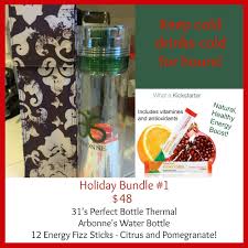 You don't have to leave any water in the bottle. This Is The Perfect Gift For Anyone An Arbonne Water Bottle Filed With Fizz Sticks With A Thirty One Perfect Bottle Therma Arbonne Holiday Fizz Sticks Arbonne