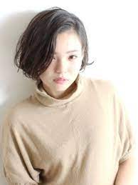ブラントボブ 大人キュート かきあげ前髪 ショート ビューティーboxヘアカタログ 前髪なし ショートボブ ブラントボブ かきあげ前髪