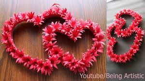 So much better than anything you'll find at the party hearts and button hanging decoration. Diy Paper Heart Wall Hanging Easy Wall Decoration Ideas Paper Craft
