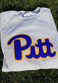 Champion Pitt Panthers Mens Grey Logo Long Sleeve Crew Sweatshirt 14753917 Crew Sweatshirts Sweatshirts Pitt Panthers