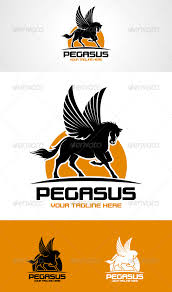 Pegasus Logo Template Pegasus Logo Animal Logo Inspiration Pet Logo Design