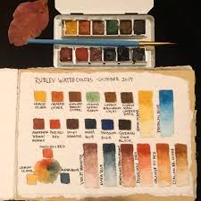 just beginning to explore my new rublev watercolor set