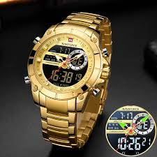 Buy the best and latest naviforce watch on banggood.com offer the quality naviforce watch on sale with worldwide free shipping. Naviforce Men Military Sport Wrist Watch Gold Quartz Steel Waterproof Dual Display Male Clock Watches Relogio Masculino 9163 Quartz Watches Aliexpress