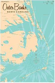 Click on the maps hot spots and jump to web pages on the subject or try this larger easier to read zoomable version of the map in pdf forma. Amazon Com Outer Banks North Carolina Map Giclee Art Print Poster By Lakebound 12 X 18 Posters Prints