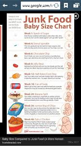 Junk Food Baby Chart Baby Size Chart Baby Chart Baby Weeks
