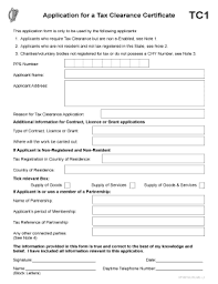 The electronic tax clearance (etc) system. Tc1 Form Fill Online Printable Fillable Blank Pdffiller