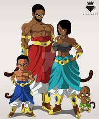 This page may contain unmarked spoilers for events from the anime series. Commission 17 The Boston Famliy By Kingkenoartz Black Anime Characters Black Cartoon Characters Anime Dragon Ball