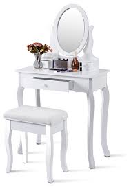 If a more traditional makeup box is what youre after, then look here on ebay to find one that suits all of your requirements. Costway White Vanity Table Jewelry Makeup Desk Bench Dresser Bathroom W Stool Traditional Bedroom Makeup Vanities By Goplus Corp Houzz