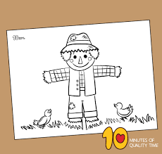 Halloween themed online printable coloring pages are highly searched for by parents for their kids, especially during the winter holiday season. Scarecrow Coloring Page 10 Minutes Of Quality Time