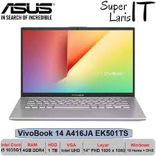 Popular asus 4gb ram laptop of good quality and at affordable prices you can buy on aliexpress. Jual Laptop Asus Vivobook 14 A416ja Ek501ts I5 1035g1 4gb 1tb 14 W10 Ohs Murah Mei 2021 Blibli
