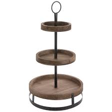Farmhouse 3 tier tray stand. Farmhouse Three Tiered Wood Tray Hobby Lobby 1966571