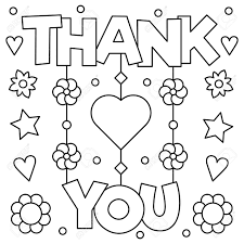 A few boxes of crayons and a variety of coloring and activity pages can help keep kids from getting restless while thanksgiving dinner is cooking. Thank You Coloring Page Vector Illustration Stock Photo Picture And Royalty Free Image Image 90844290