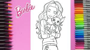 Could be the picture below is preferred your children : Coloring Disney S Barbie And Marie Cat Coloring Pages Pink Girl Youtube